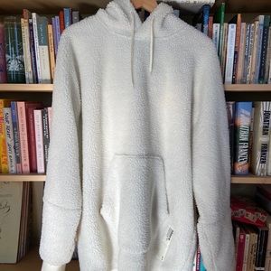 adidas retro oversized sherpa hoodie